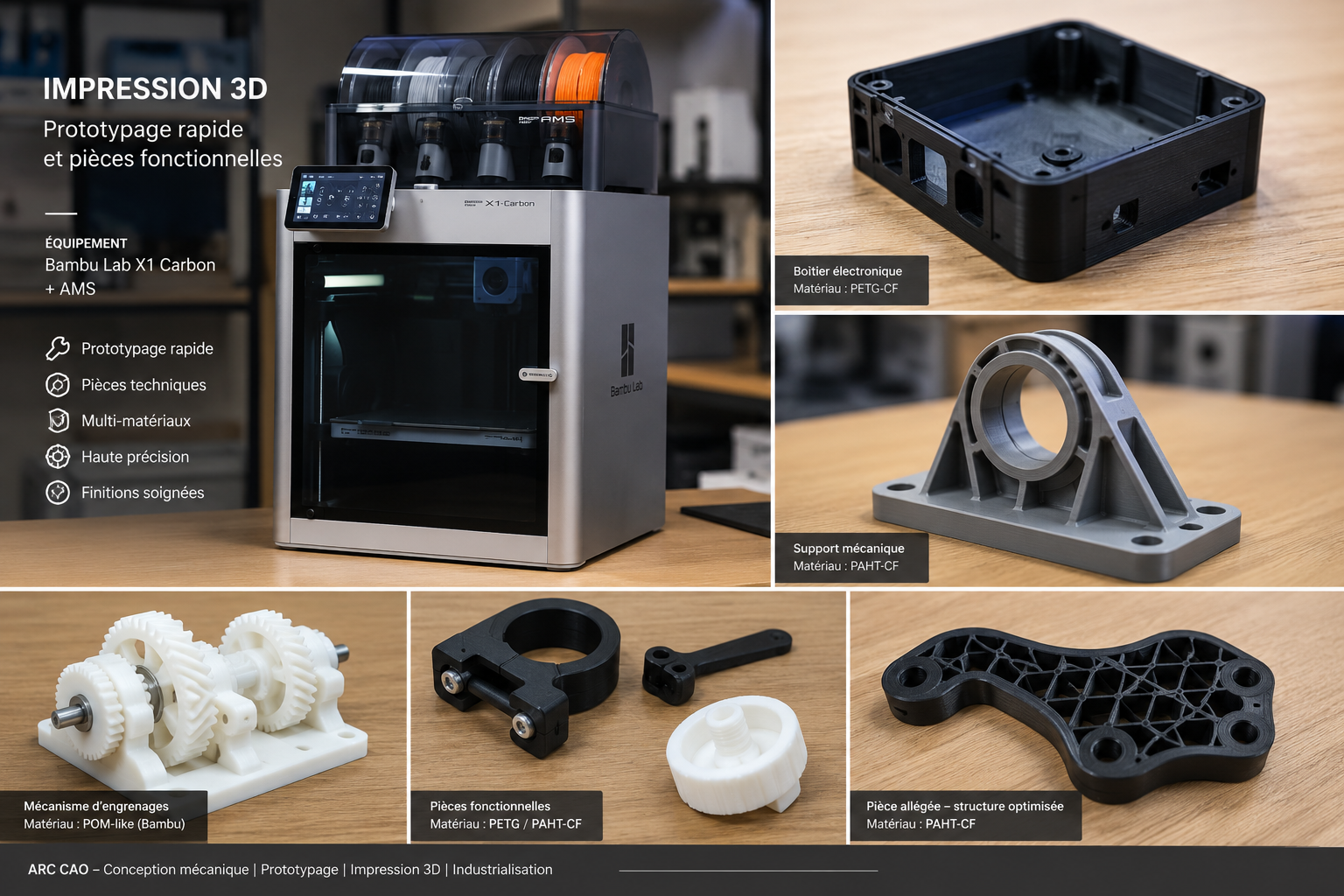Impression 3D de pièces techniques